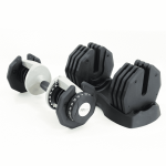 Adjustable Rubber Dumbbell 25KG UNID - Imagen 3